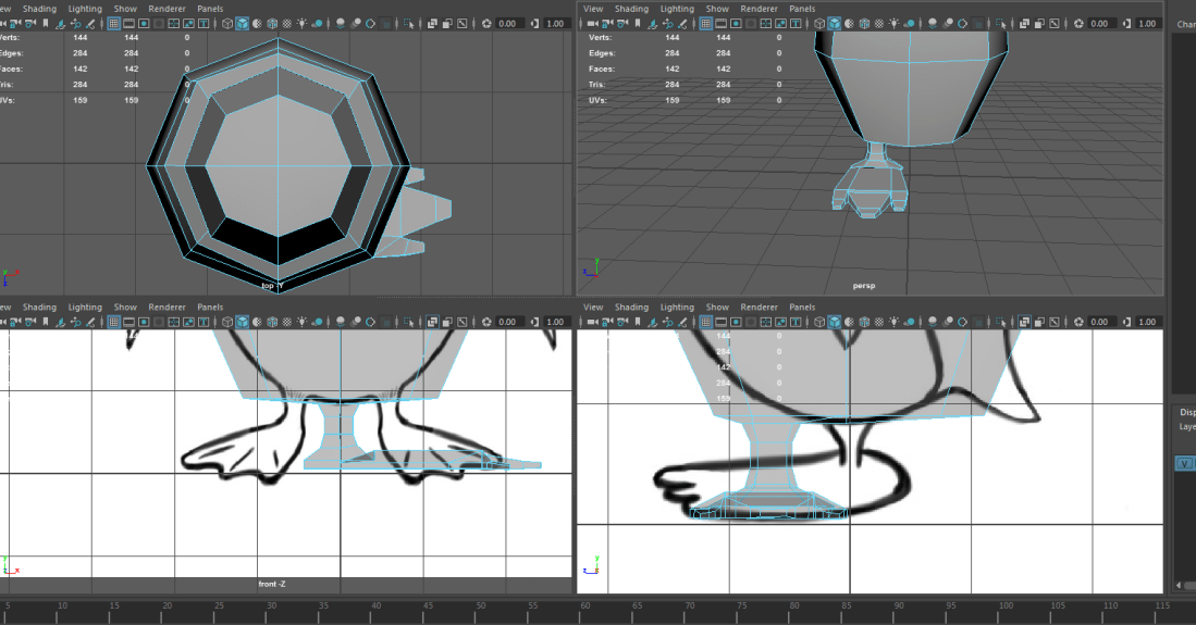 finished foot with toes