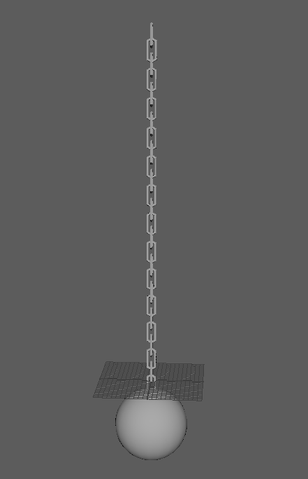 modeled chains and ball for the wrecking ball
